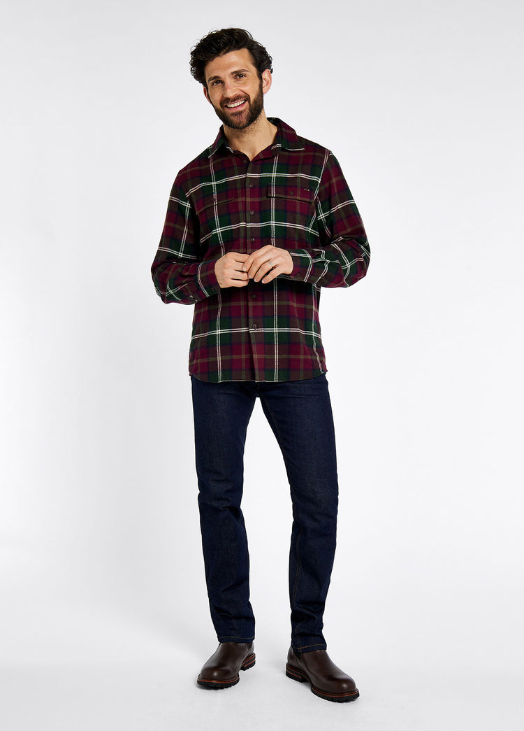 Shelbourne Check Flannel Shirt - Ox Blood