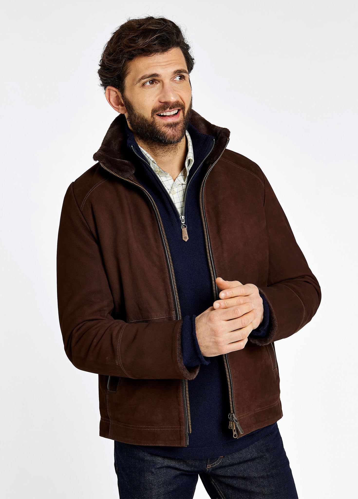 Merriman Men's Leather Jacket – Walnut