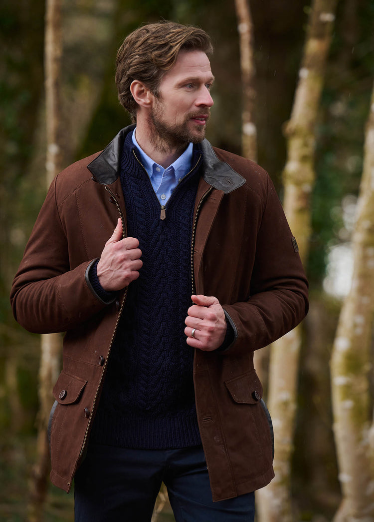 Moore Leather Jacket - Walnut