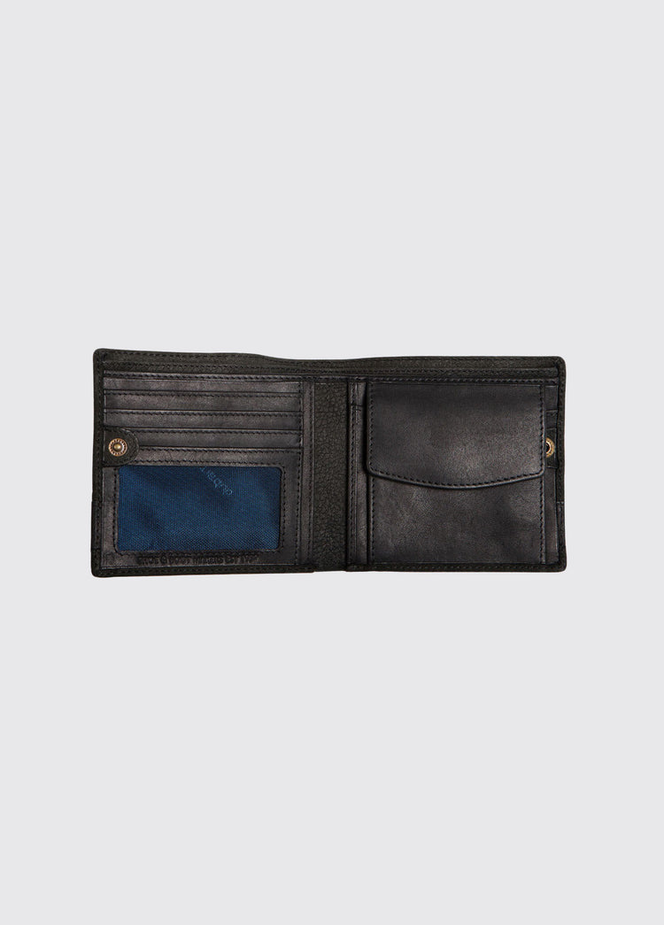 Drummin Mens Leather Wallet - Black