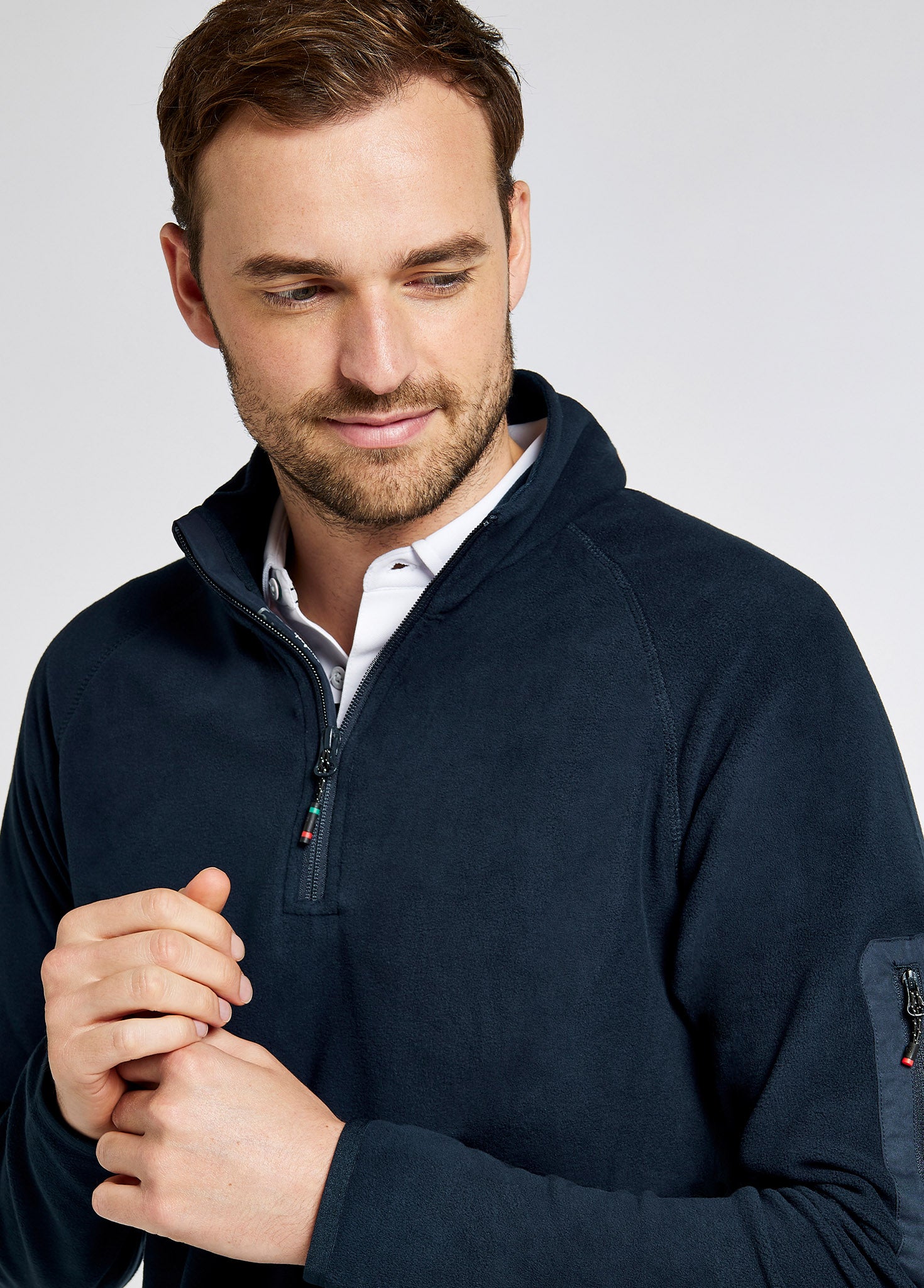 Valencia Mens Quarter-zip Fleece - Navy
