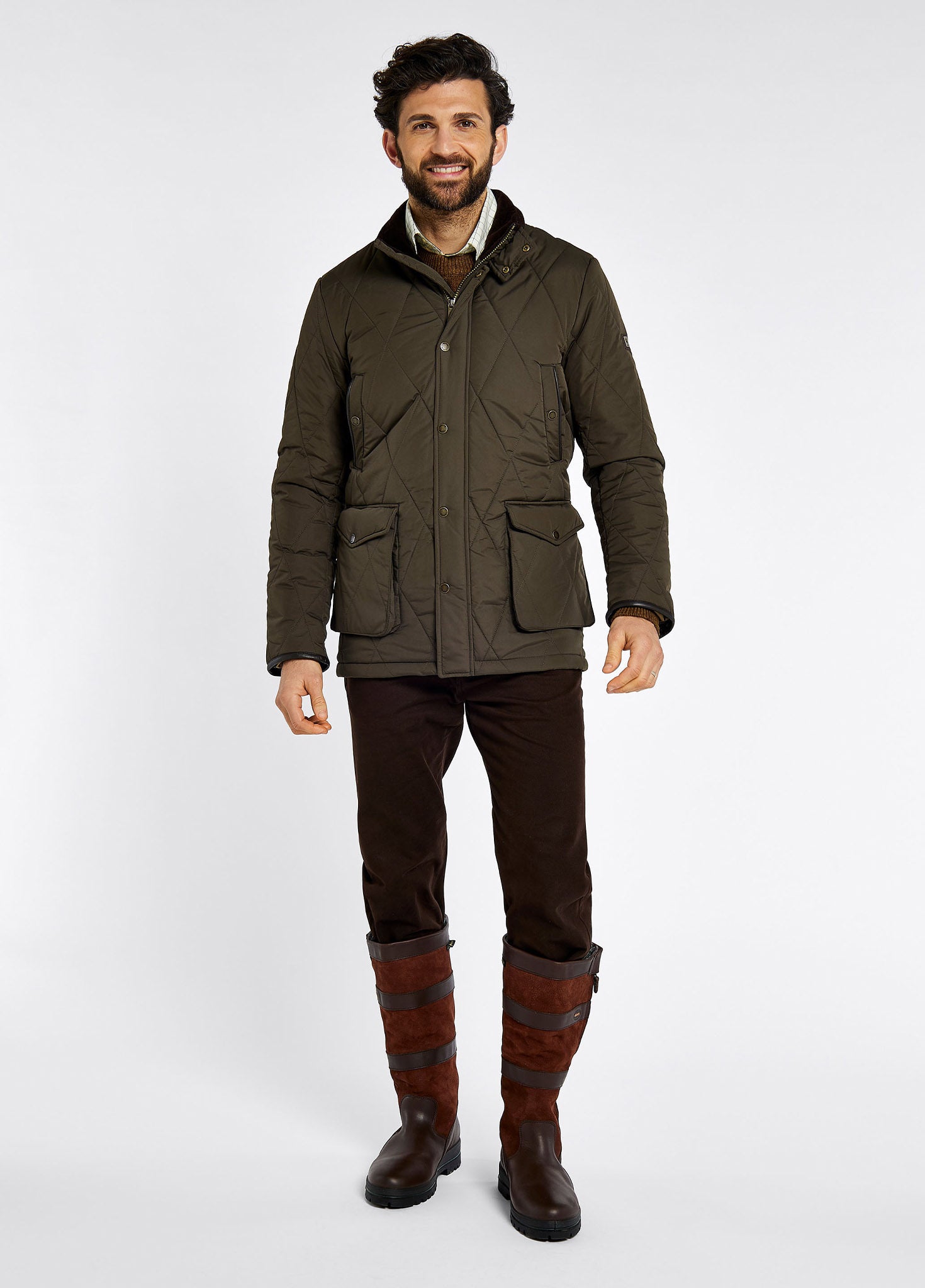 Farmley Men s Quilted Jacket Olive
