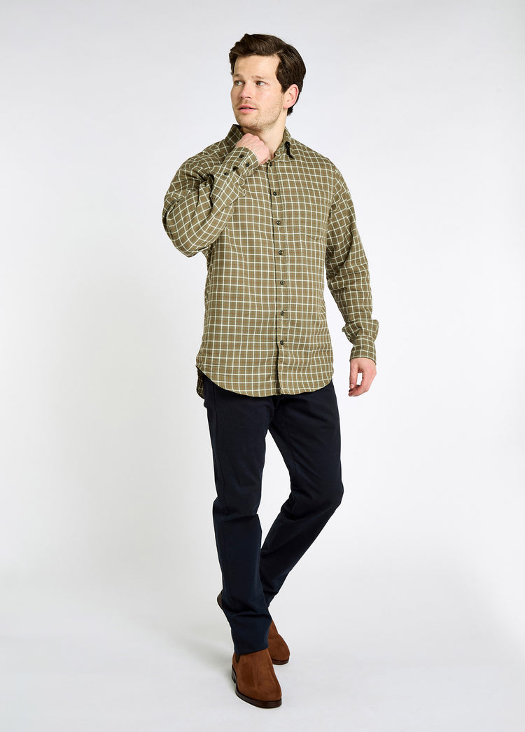 Connell Tattersall Check Shirt - Olive