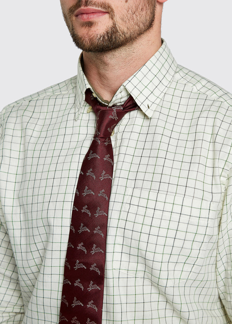 Lacken Mens Silk Tie - Merlot Multi