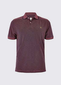 Mullaghmore Striped Polo - Ruby