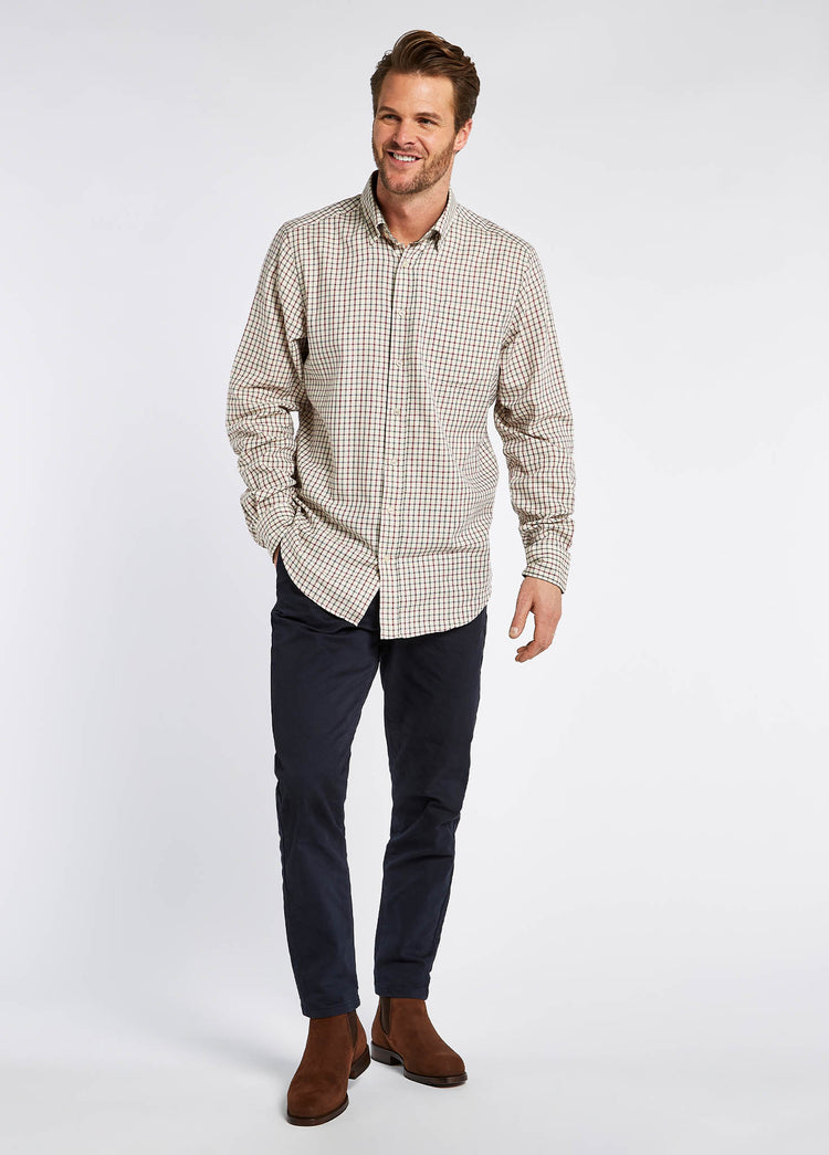 Connell Tattersall Check Shirt - Dark Pebble