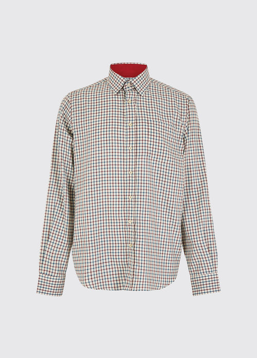 Connell Tattersall Check Shirt - Cardinal