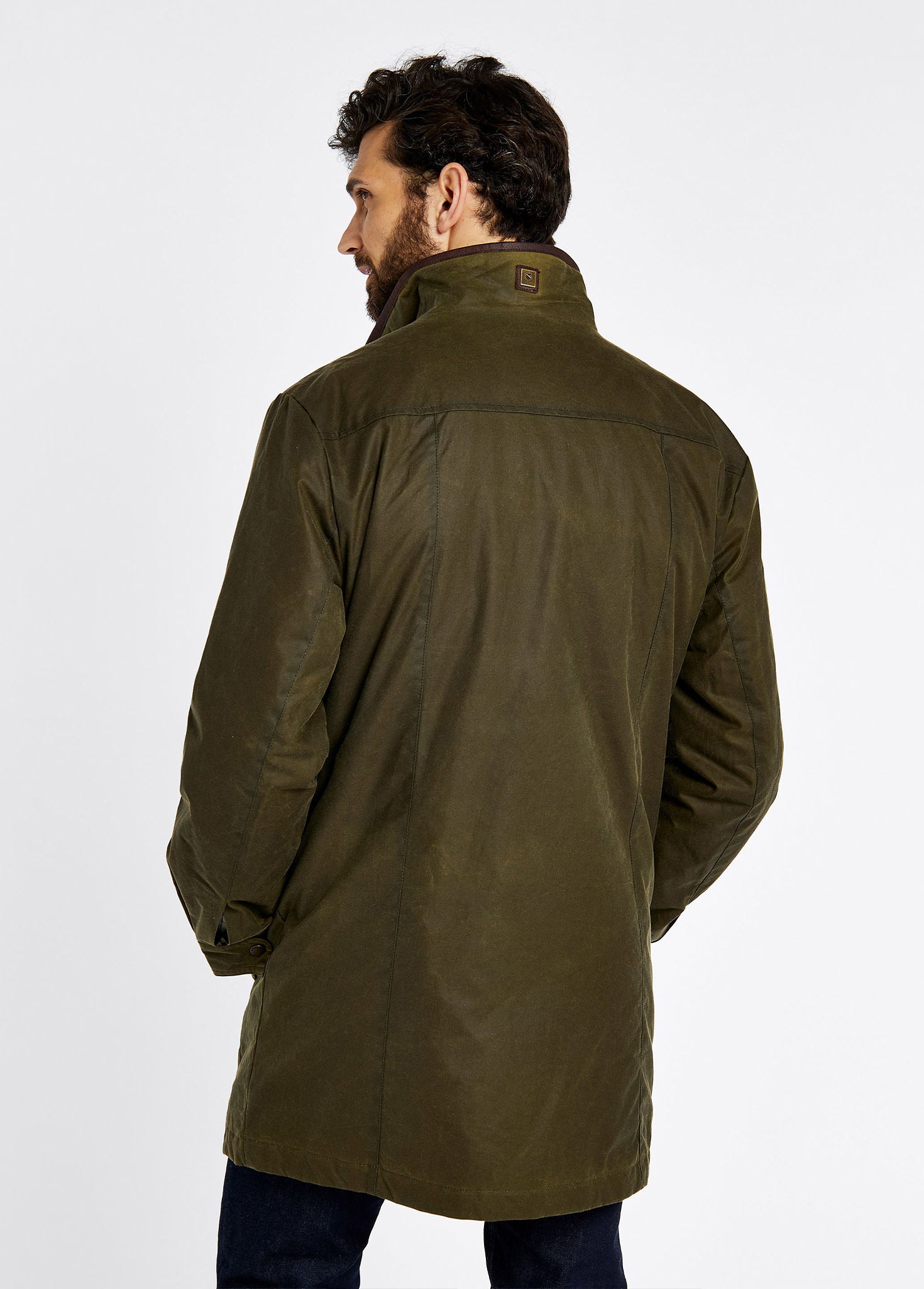 Chalkhill Men's Long Wax Jacket Fennel - Main Image