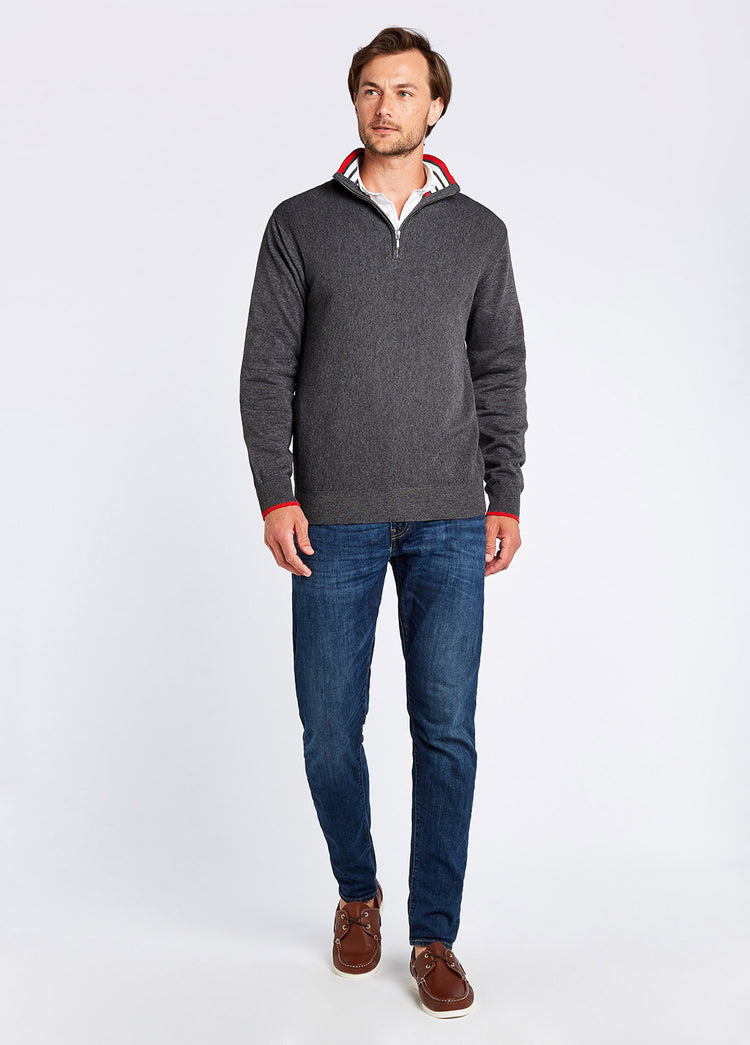 Rathwood Zip Neck Knit - Carbon