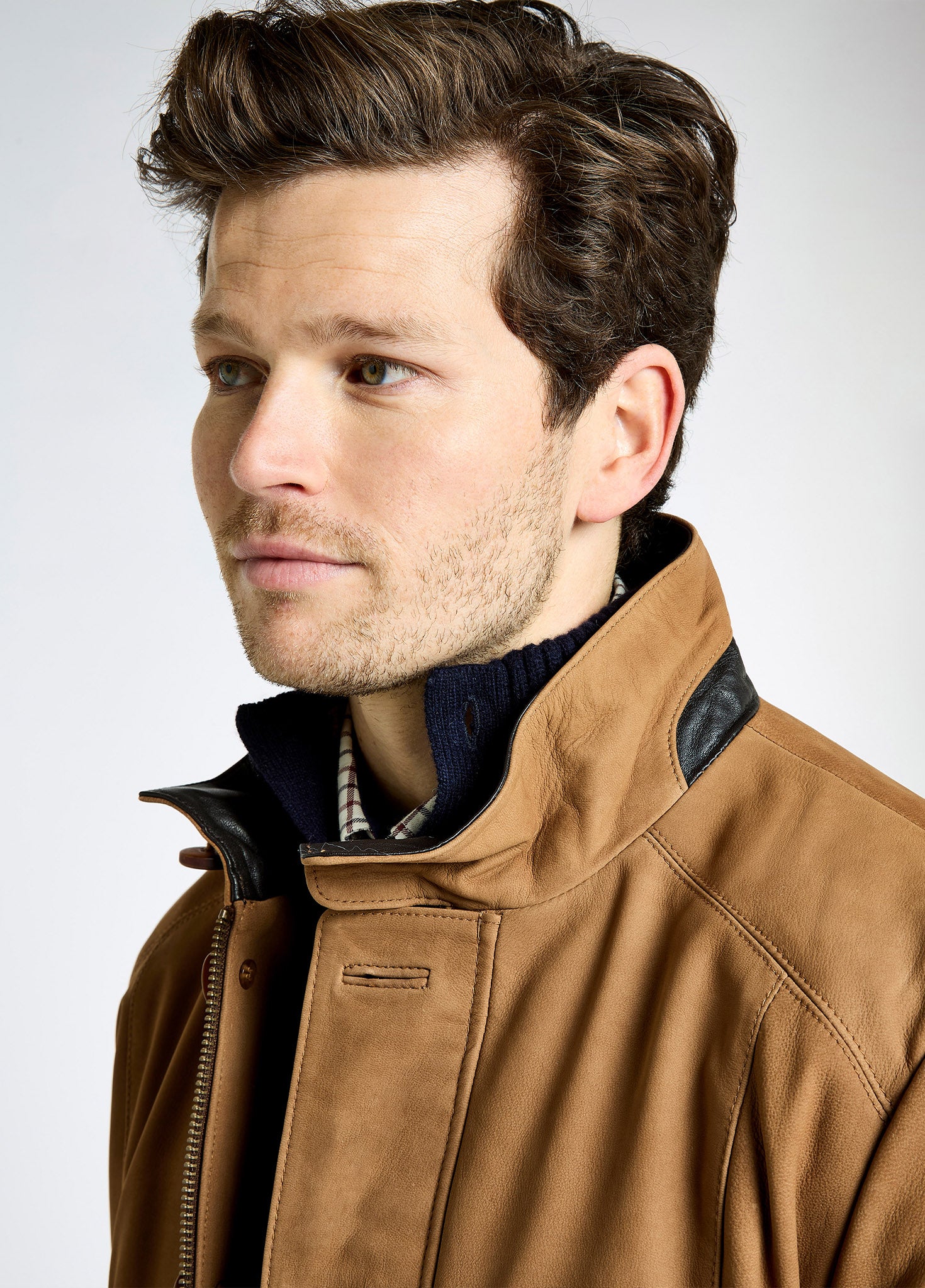 Moore Leather Jacket - Tan
