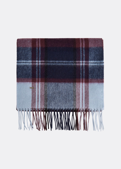 New Ross Check Pattern Scarf - Navy