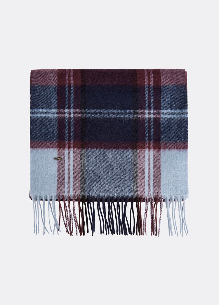 New Ross Check Pattern Scarf - Navy