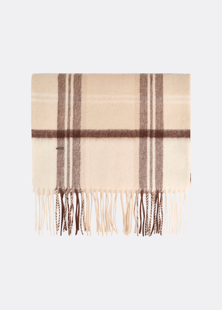 New Ross Check Pattern Scarf - Oat