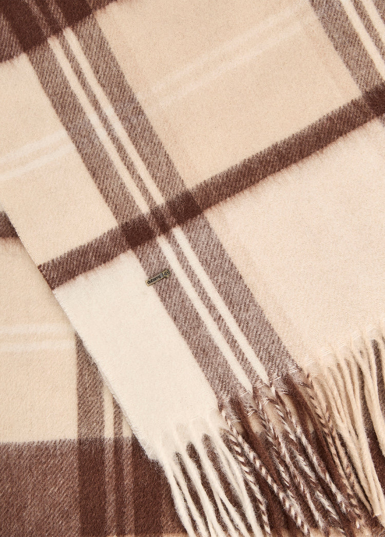 New Ross Check Pattern Scarf - Oat
