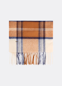 New Ross Check Pattern Scarf - Ochre