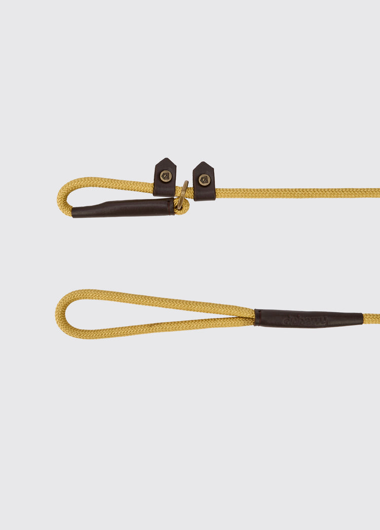 Marley 5ft Nylon Rope slip lead for dogs - Gold