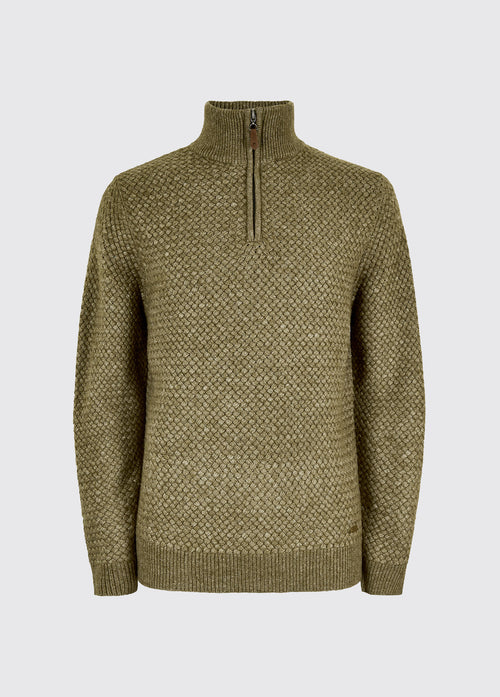 Power Men's Zip neck sweater - Dusky Green