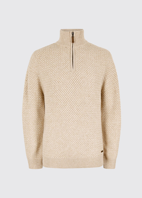 Power Men's Zip neck sweater - Oat