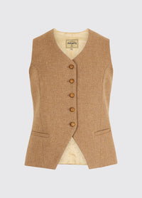 Robinswood Women’s tweed waistcoat - Camel Twill