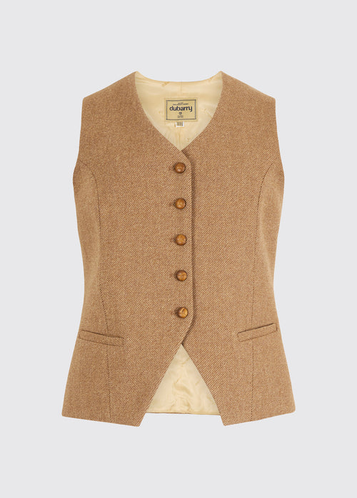 Robinswood Women’s tweed waistcoat - Camel Twill