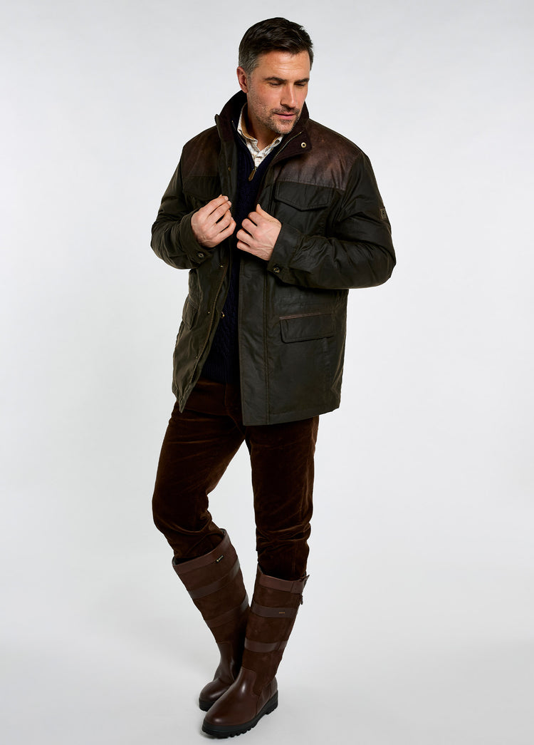 Ryehill Men's Waxed Cotton Jacket - Verdigris