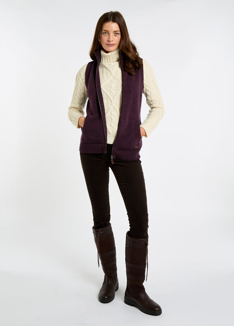Sheedy Knit Bodywarmer - Damson