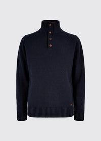 Shields Men’s button neck knit - Navy