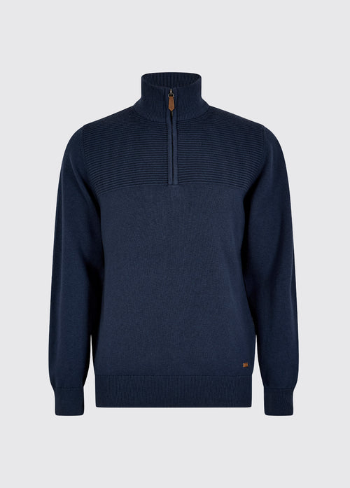 Spillane Men's Zip Neck Knit - Navy