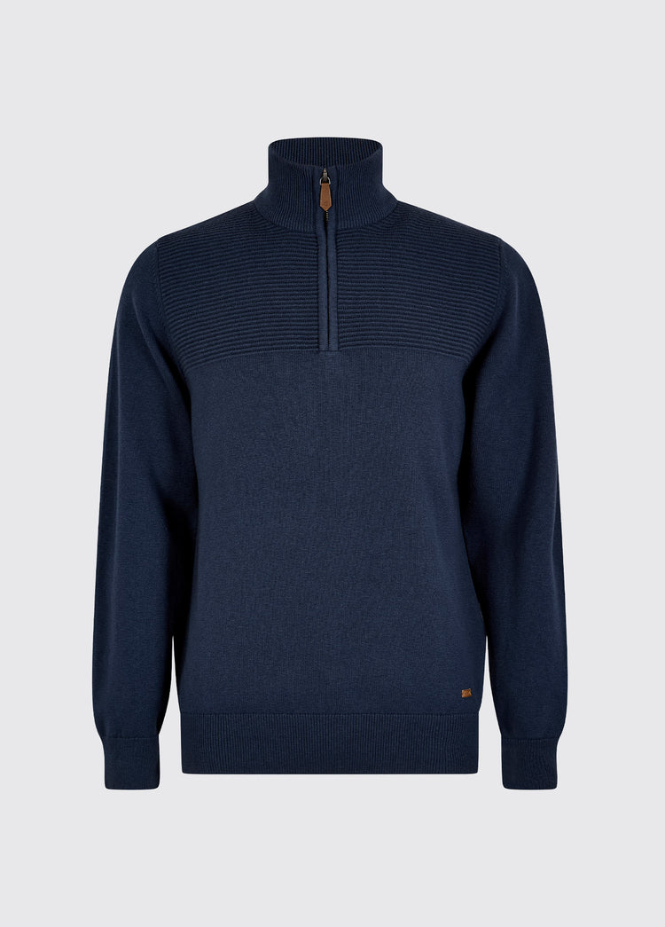 Spillane Men's Zip Neck Knit - Navy
