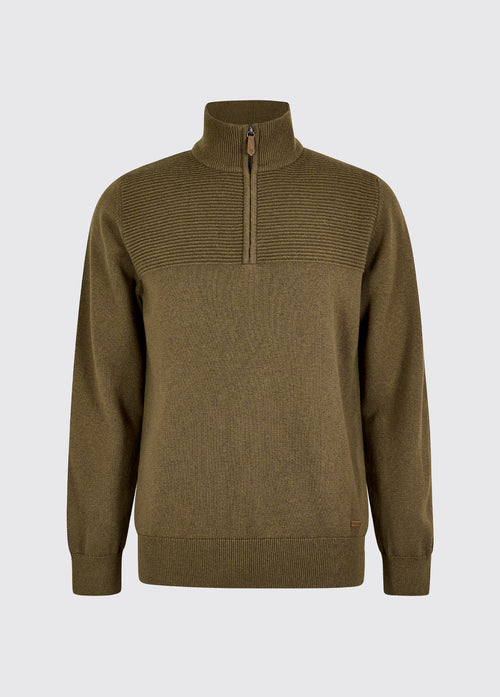 Spillane Men's Zip Neck Knit - Kelp