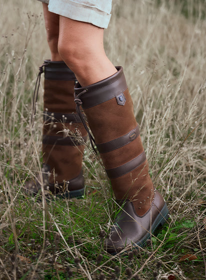 Cork Ladies Leather Soled Boot - Cigar