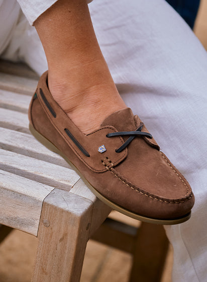 【美品】SOPHNET Leather Deck Shoes VINNY's - AZTEC BOAT SHOE IN BROWN CROCO