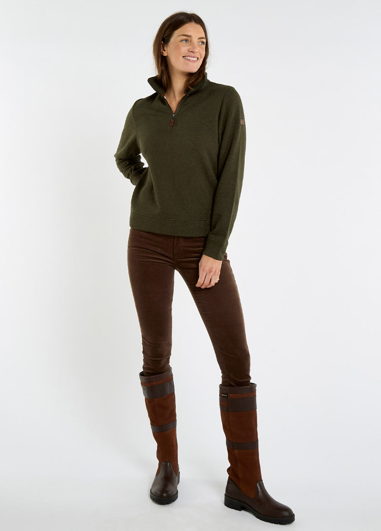 Summerhill Women's 1/4 Zip Sweatshirt - Olive