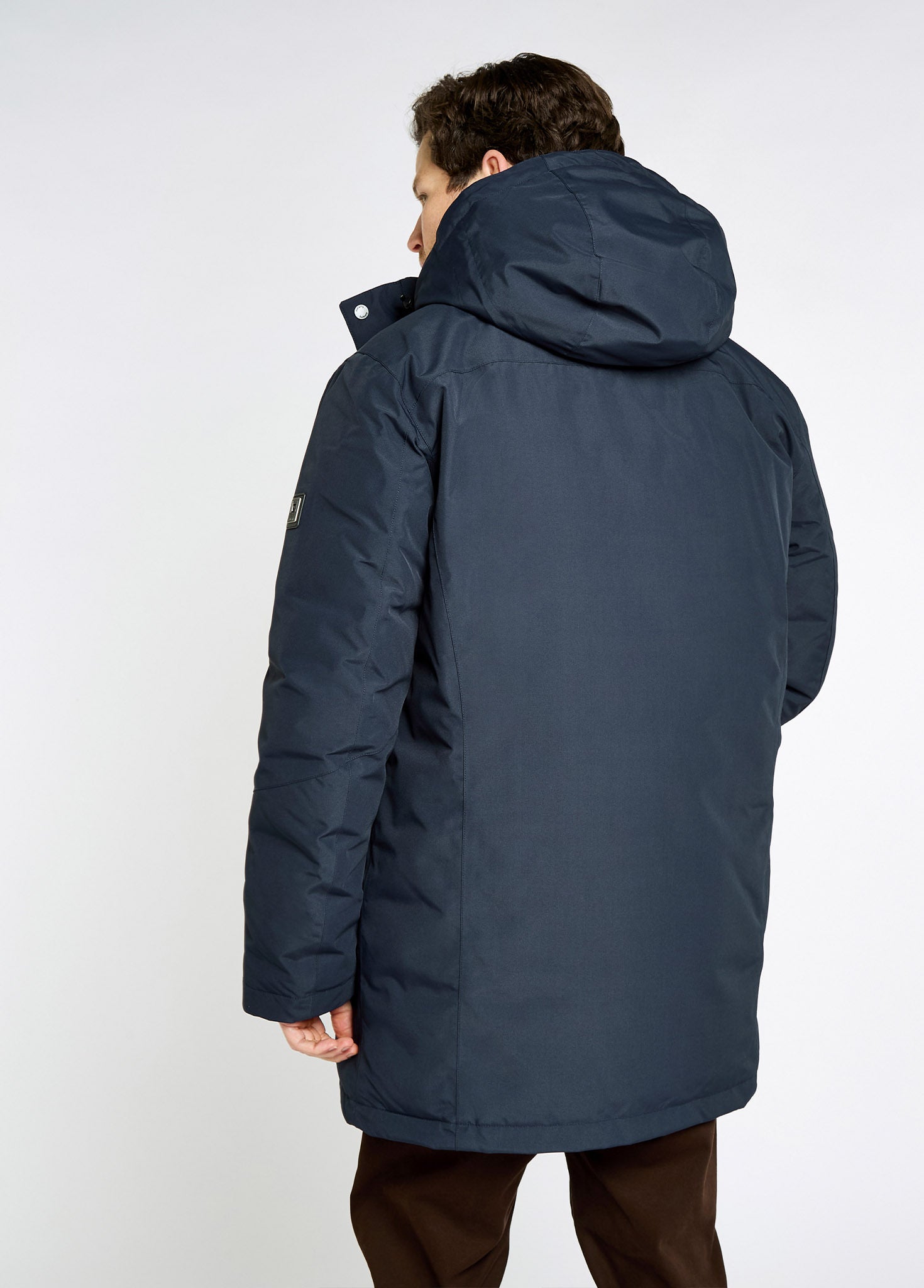 Swiftsheath Men's waterproof, hooded down parka - Navy