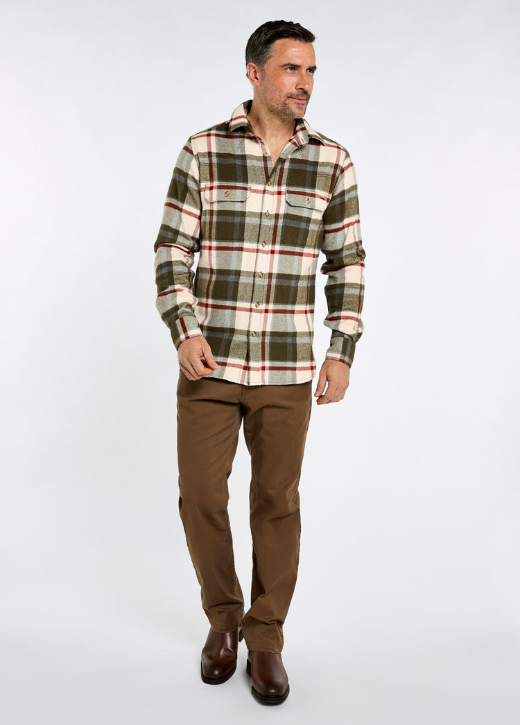 Townley Men’s hunting check shirt - Dusky Green