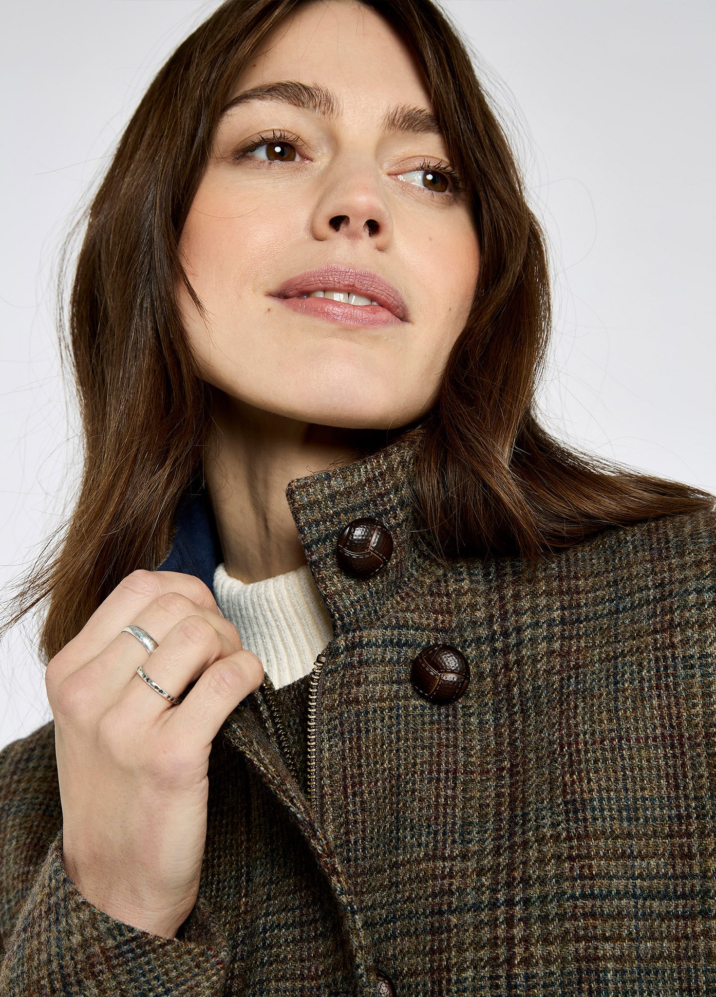 elu Back yoke double gilet MARIE (tweed) 【公式通販】