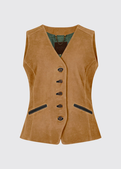Greville Ladies Tailored Waistcoat - Tan