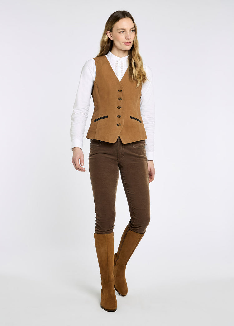 Greville Ladies Tailored Waistcoat - Tan