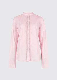 Waterlily Ladies Mandarin Collar Shirt - Pale Pink