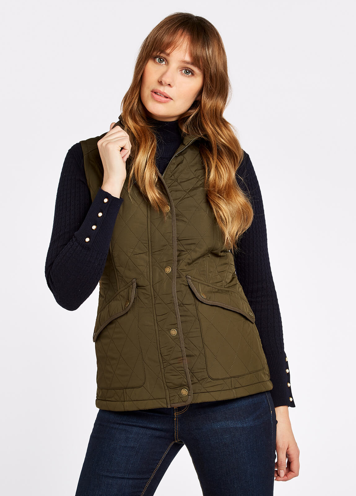 Clonmel Quilted Gilet Olive | Dubarry of Ireland